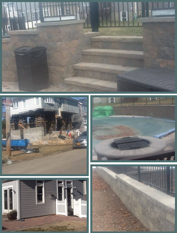 House Construction and Stone Work for a Wall and Pool